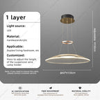 Lámpara colgante LED de aluminio nórdico para sala de estar