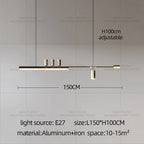 Lámpara Colgante Minimalista de Cobre para Comedor