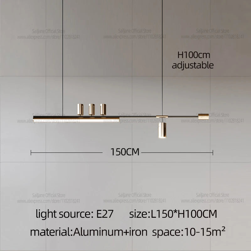 Minimalist Copper Pendant Light for Dining Room