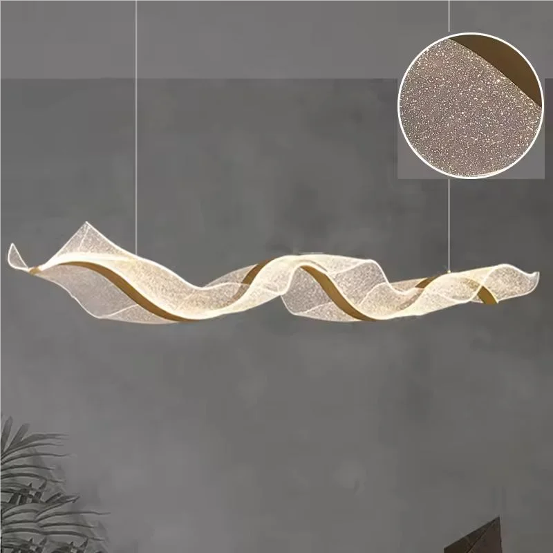 Lámpara colgante LED de onda nórdica para comedor