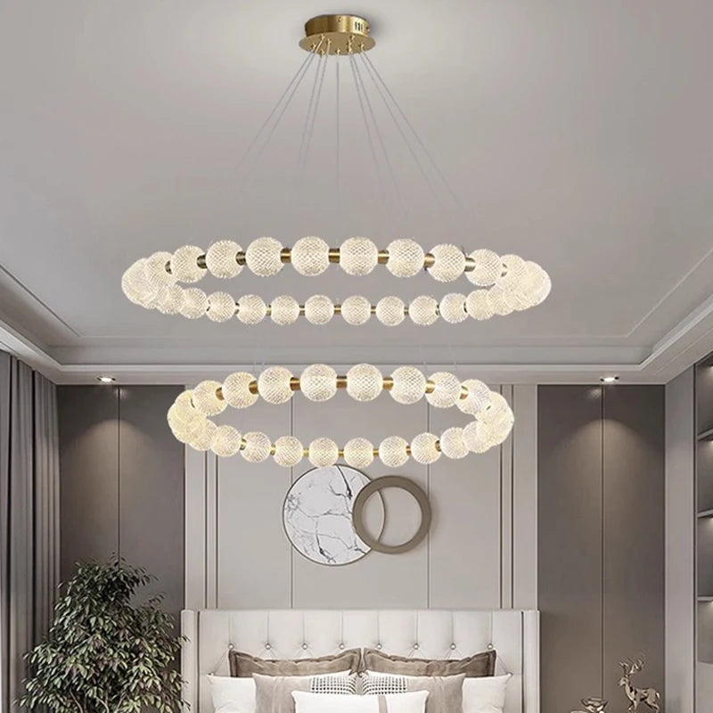 Modern Glass Globe Pendant Light for Dining Room