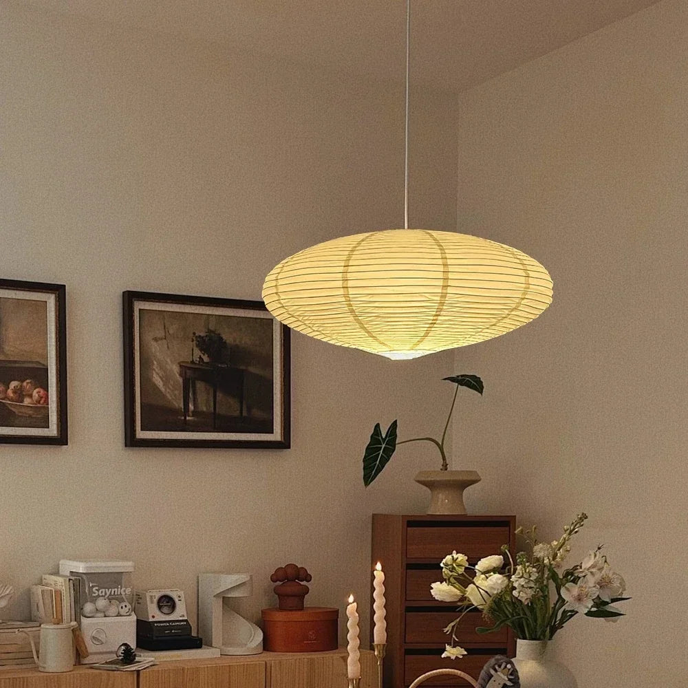 Minimalist Rice Paper Pendant Light for Dining Room