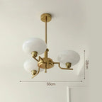Lámpara Colgante de Bola de Cristal Estilo Retro, Candelabro de Hierro