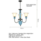Retro Rustic Ceramic Chandelier Dining Room
