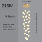 Opal Glass Ball Cluster Chandelier for Staircase and Hotel Lobby
