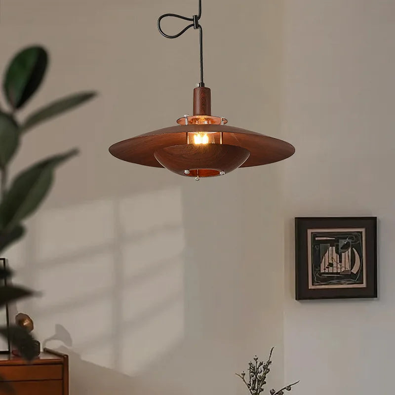 Lámpara Colgante Retro de Hierro con Pantalla de Cobre