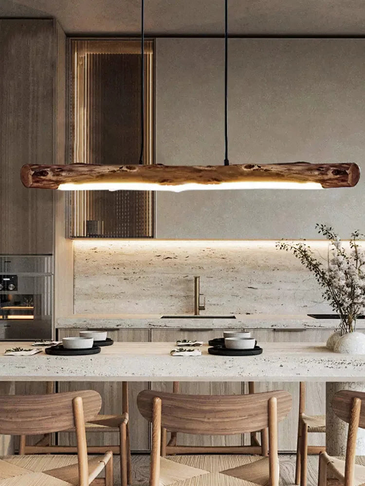 Nordic Wood Pendant Light for Dining Room