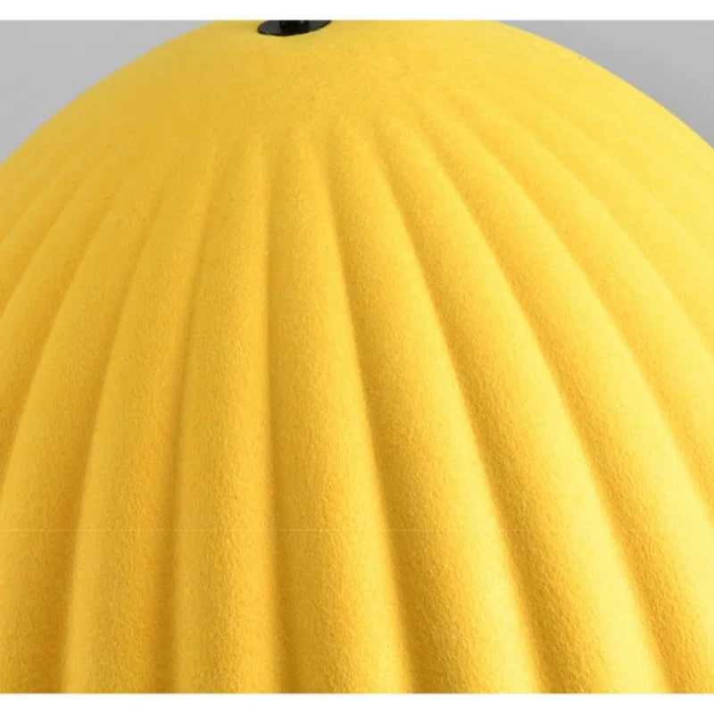 Danish Acoustic Felt Ribbed Dome Pendant Light for Office and Dining Room
