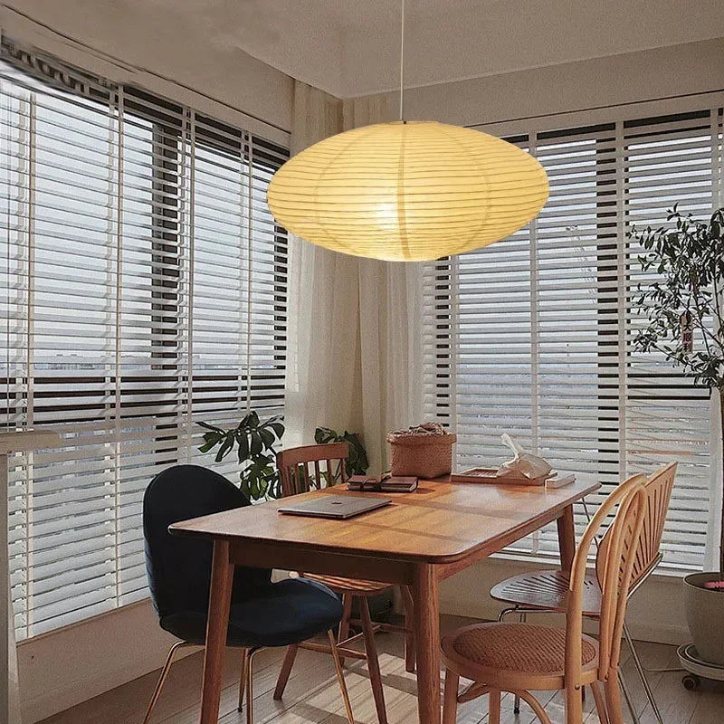 Minimalist Rice Paper Pendant Light for Dining Room