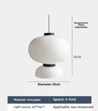 Minimalist Paper Pendant Light Japanese Lantern Design