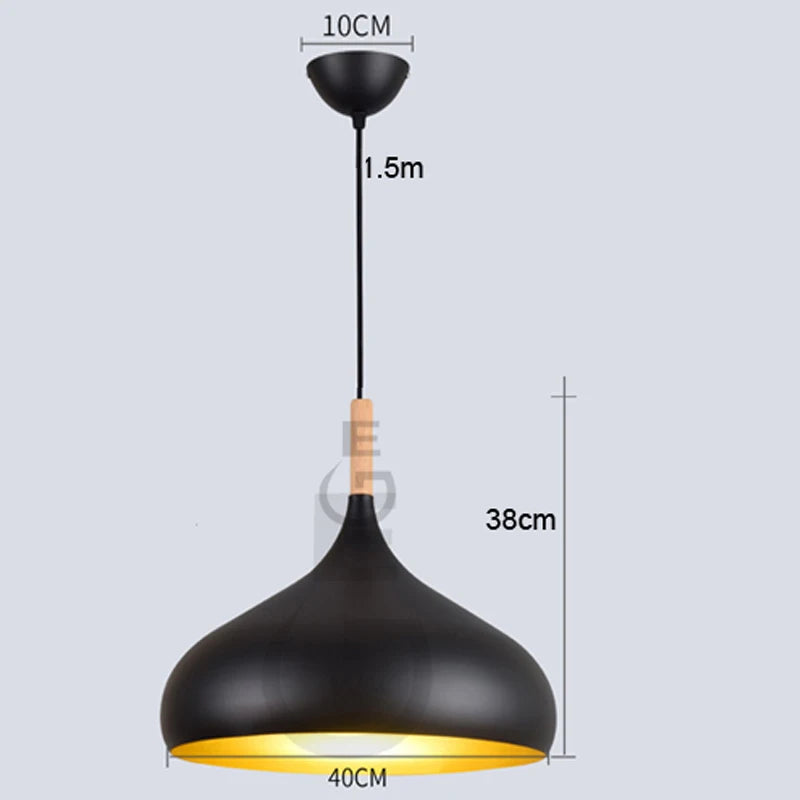 Industrial Black Iron Pendant Light for Dining