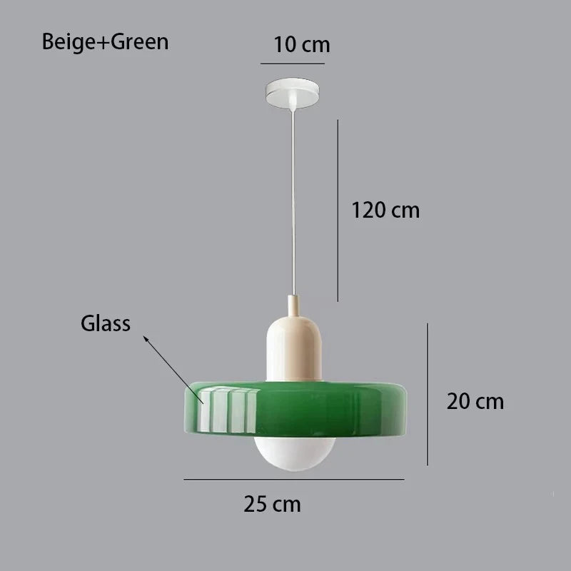 Nordic Retro Glass Pendant Light for Dining Room