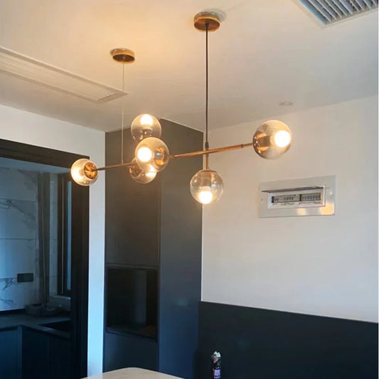 Minimalist Glass Pendant Light for Dining Room
