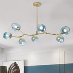 Modern Glass Pendant Light - 6 Bulb Hanging Lamp