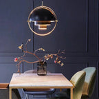 Danish Multi Shade Dome Pendant Light in Brass for Dining Room