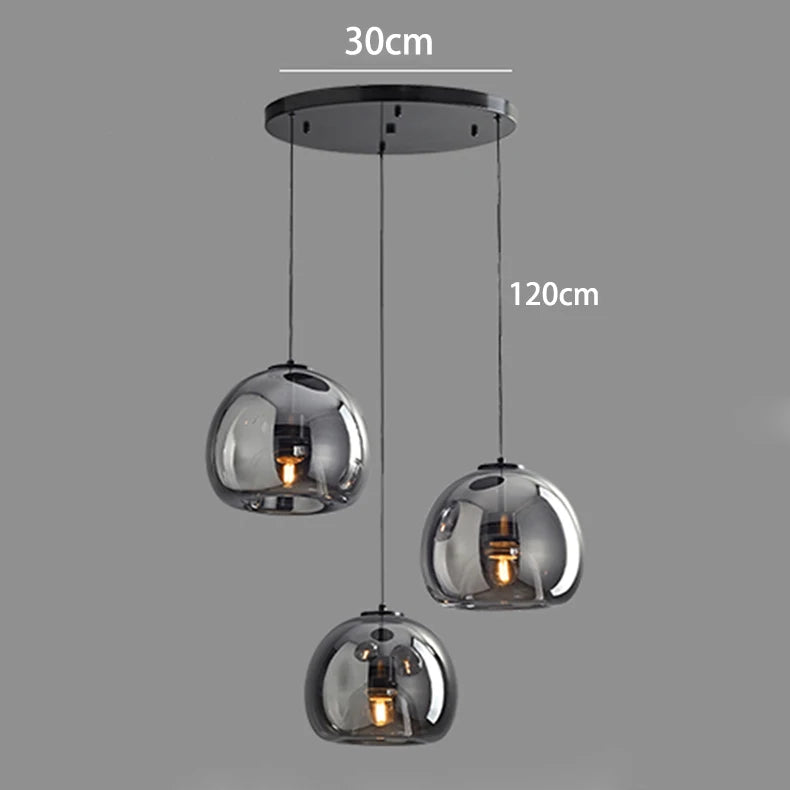Lámpara Colgante Moderna de Cristal para Comedor
