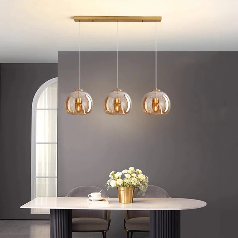 Modern Glass Pendant Light for Dining Room