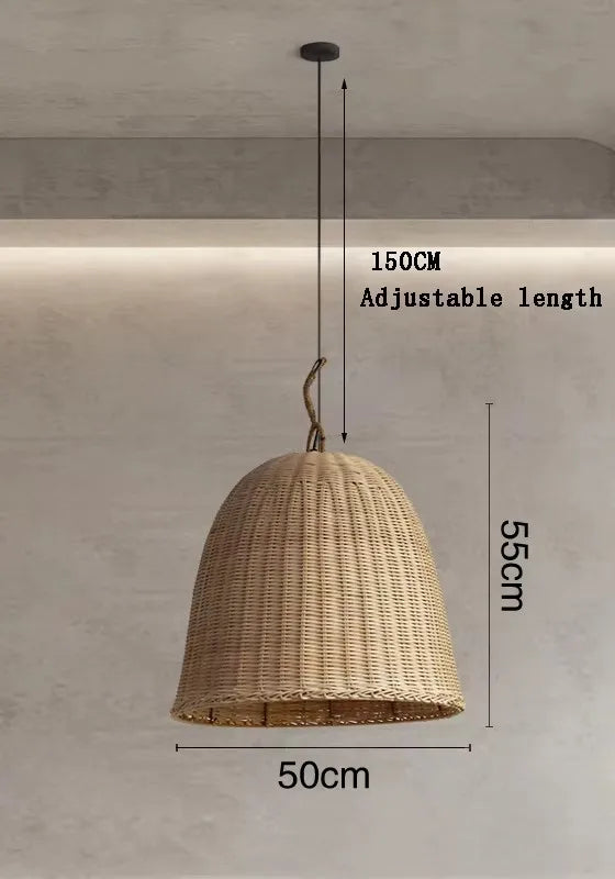 Wabi Sabi Bamboo Pendant Light for Zen Spaces