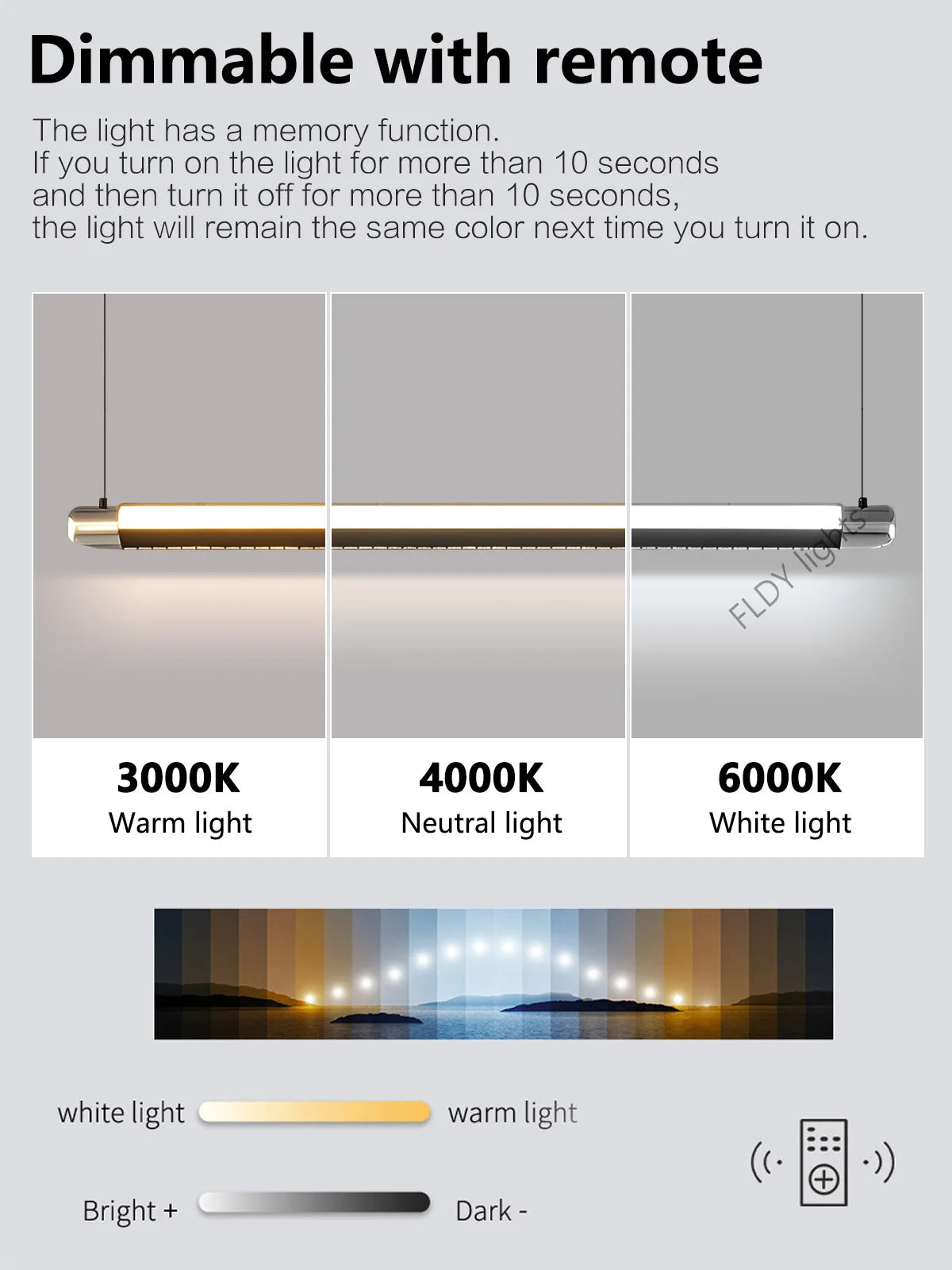 Minimalist Glass Pendant Light for Dining Room