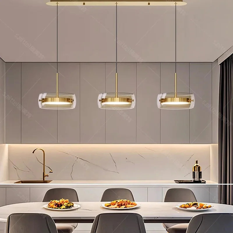 Lámpara Colgante Nórdica de Cristal para Comedor