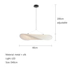 Nordic Silk LED Pendant Chandelier - Adjustable Hanging Lamp