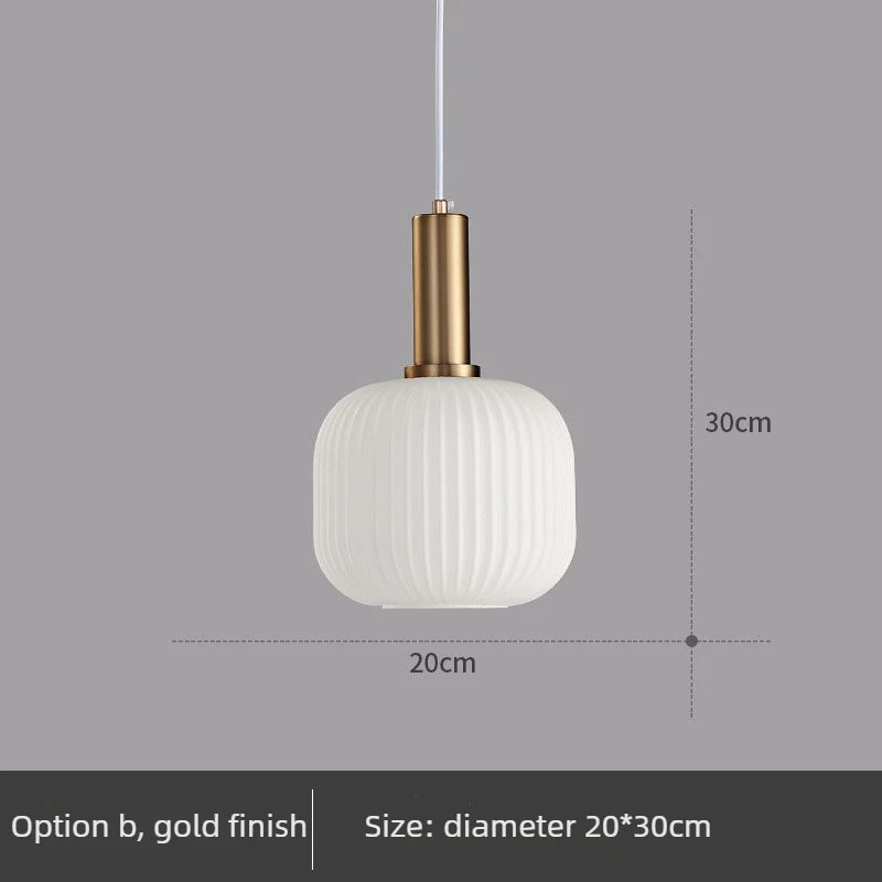 Nordic Glass Pendant Light with Copper Finish