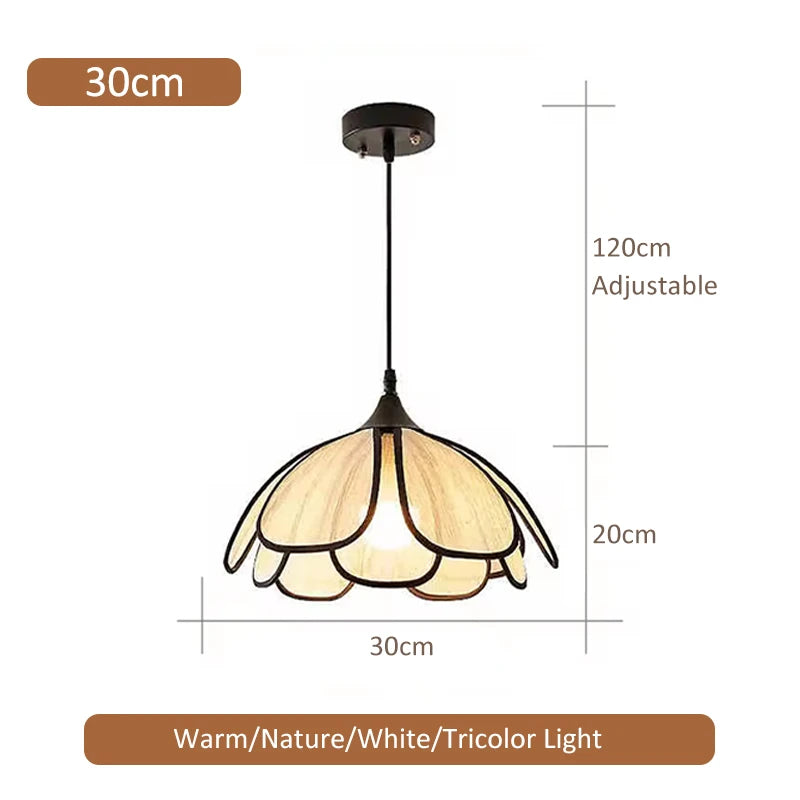 Nordic Fabric Pendant Light with 3 Color Temperature