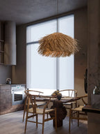 Wabi Sabi Hand Woven Seagrass Pendant Light for Dining Room