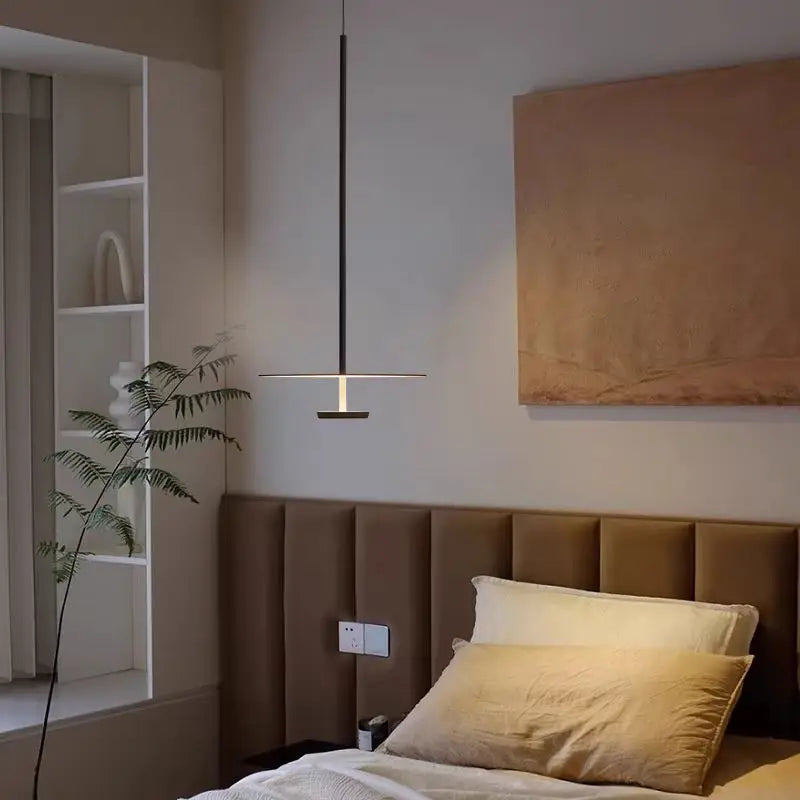 Lámpara colgante de hierro minimalista para dormitorio