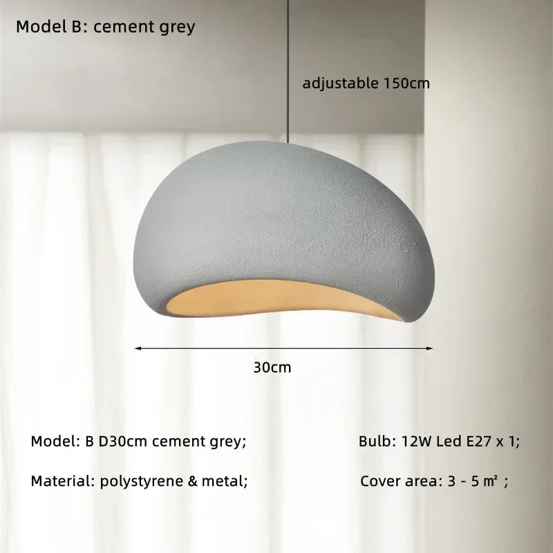 Minimalist White Resin Pendant Light for Dining Room