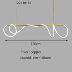 Nordic Led Long Hose Chandelier for Table Dining Room Kitchen Bar Minimalist Pendant Lamp Home Decor Lighting Lusters Luminaires