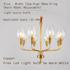 Lámpara colgante de araña de cristal moderna