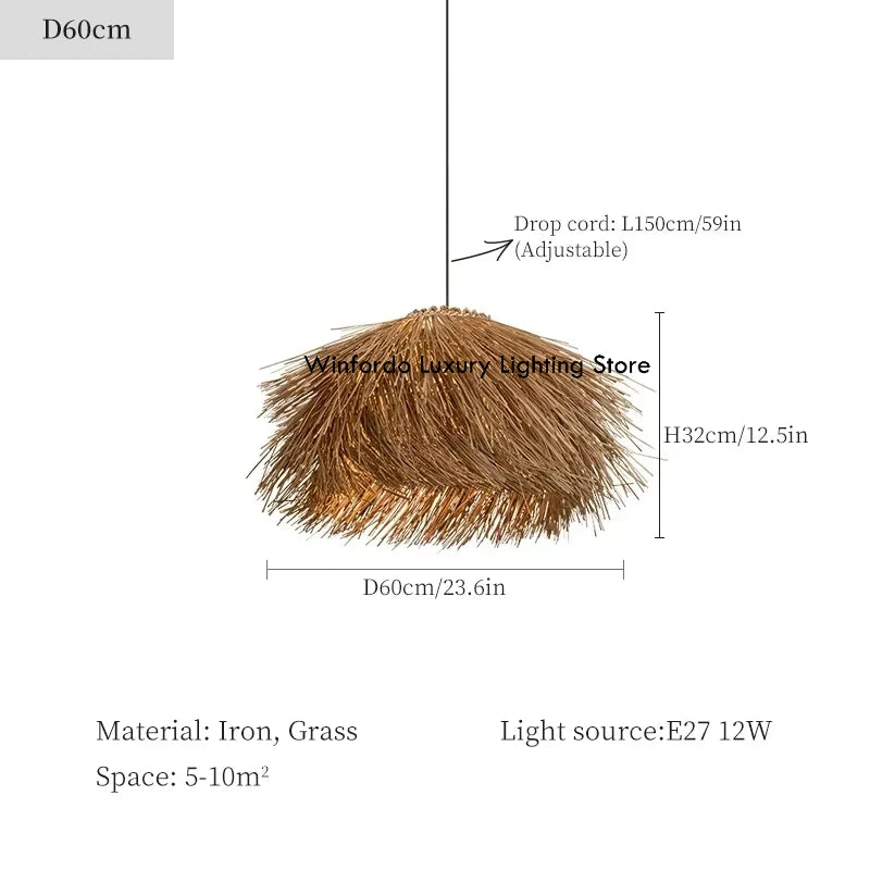 Wabi-sabi Grass Pendant Light Ceiling Fixture