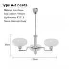 Araña Moderna Bauhaus Cromada - Diseño Nórdico