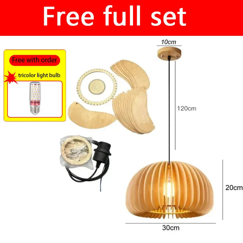 Bamboo Rattan Woven Pendant Light Chandelier