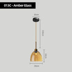 Modern Swirl Glass Pendant Light in Smoked Gray and Amber for Kitchen Island