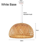 Bamboo Hand Weaving Pendant Lights 36cm Hanging LED Ceiling Lamp Chandelier Fixture Rattan Hand Craft Woven Home Bedroom Decor