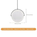 Nordic Iron Pendant Light with Fabric Shade