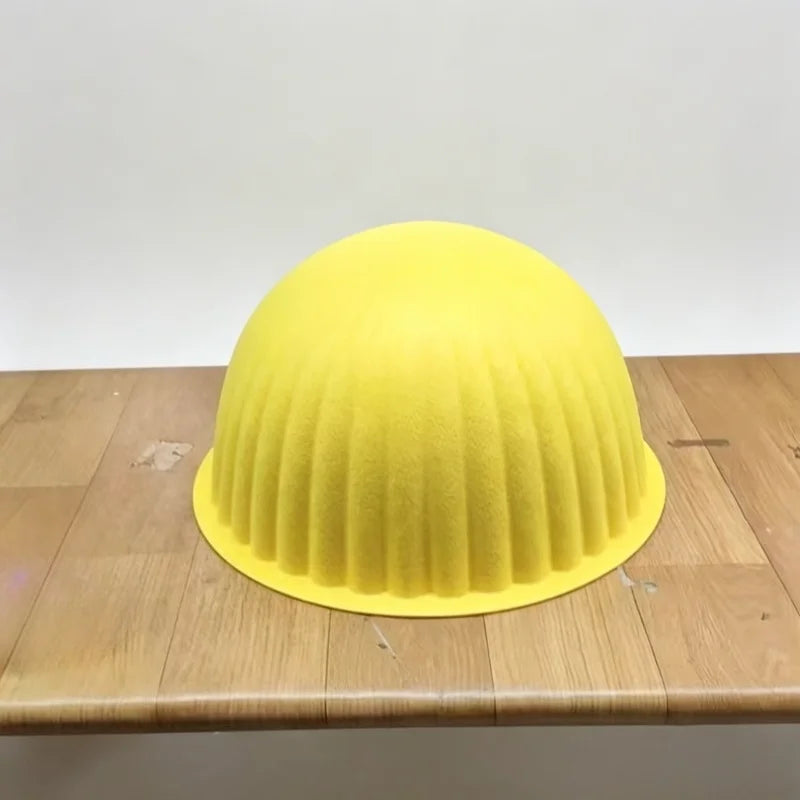 Danish Acoustic Felt Ribbed Dome Pendant Light for Office and Dining Room