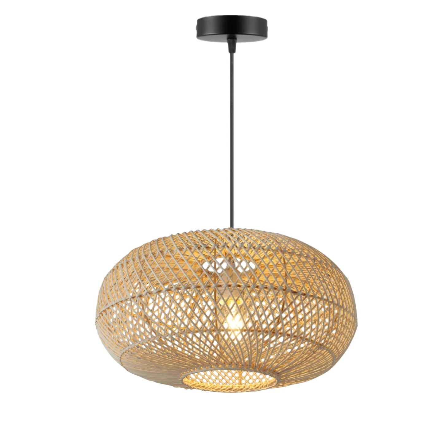 Bohemian Bamboo Rattan Pendant Light for Dining