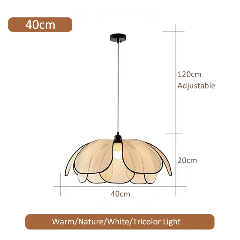 Nordic Fabric Pendant Light with 3 Color Temperature