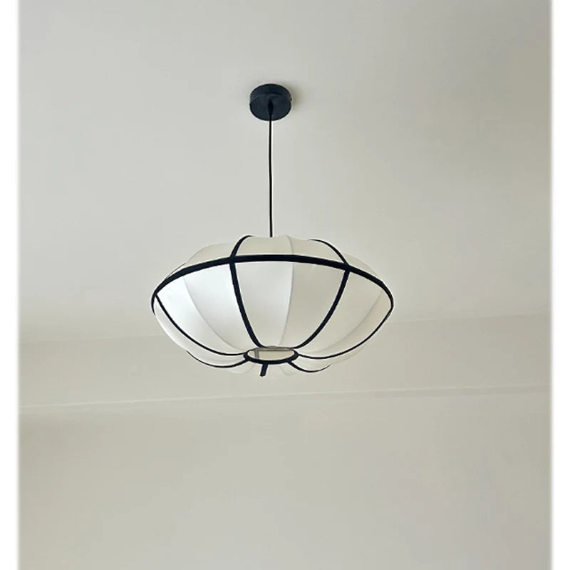 Nordic Fabric Pendant Light with Iron Frame