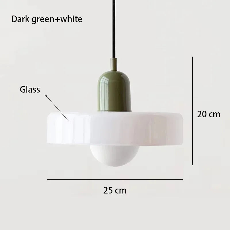 Nordic Retro Glass Pendant Light for Dining Room