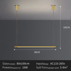 Minimalist Iron Linear Pendant Light for Dining