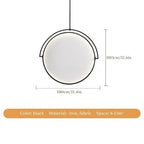 Nordic Iron Pendant Light with Fabric Shade