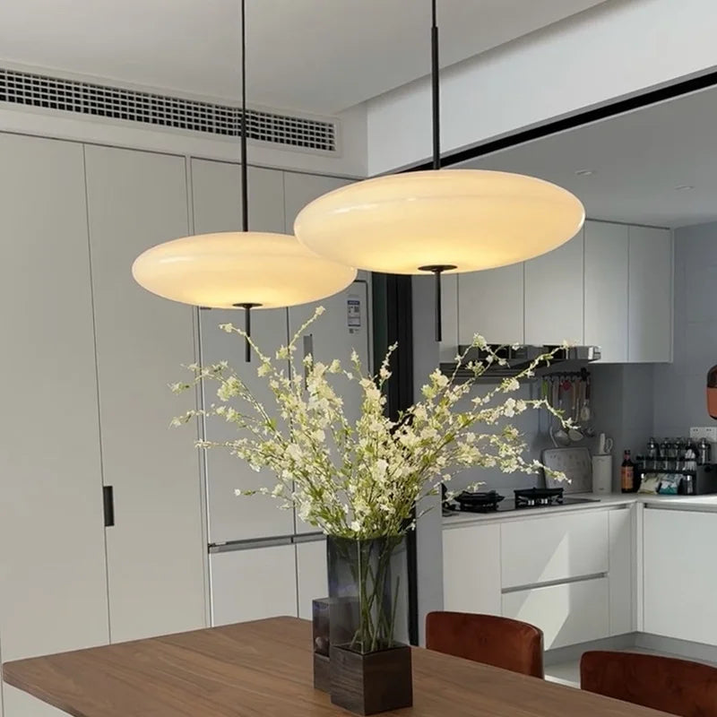 Lámpara colgante de cristal minimalista para comedor