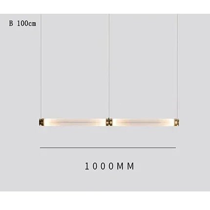 Minimalist Glass Pendant Light with Brass Accents