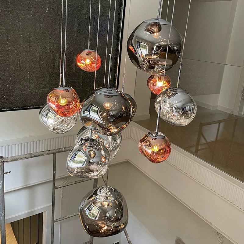 Nordic Glass Pendant Light - Lava Design Hanging Lamp