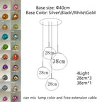 Nordic Glass Pendant Light - Lava Design Hanging Lamp