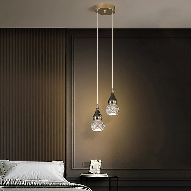 Crystal Glass Pendant Light for Staircase & Entryway